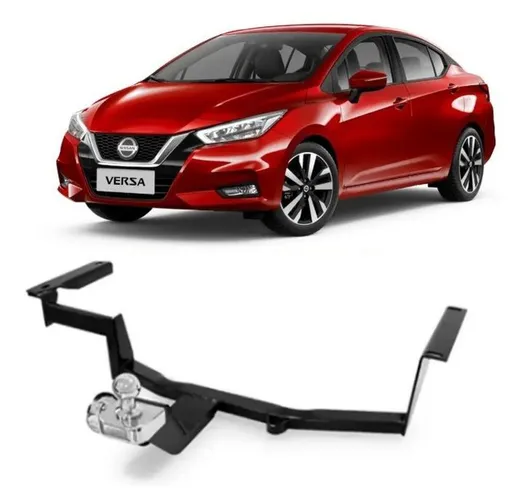 Engate Reboque Nissan Versa 2021, instalado.