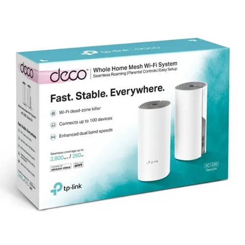 TP-Link Deco E4 Whole-home Mesh wifi AC1200 / 2 unidades - Branco