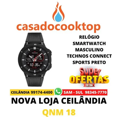 Relógio Smartwatch Masculino Technos Connect Sports Preto