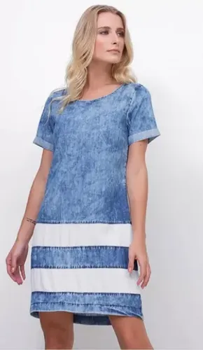 (TAM: G ou 40/42) Vestido Jeans Azul Renner