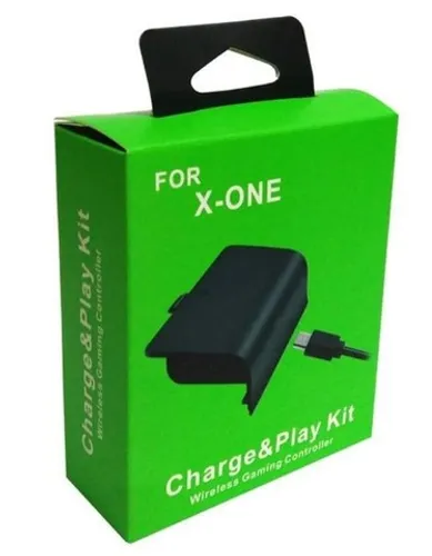 Bateria Para Controle Xbox One Com Cabo E Carregador Preto 8800mAh