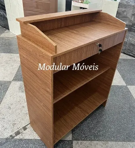Balcão Caixa Amadeirado - 100% MDF
