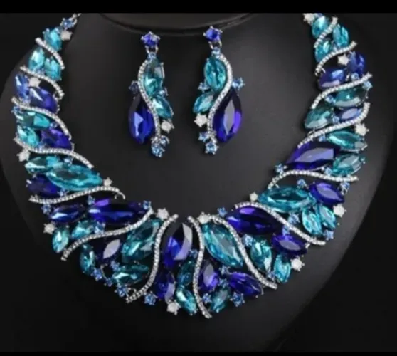Argola + Colar Strass