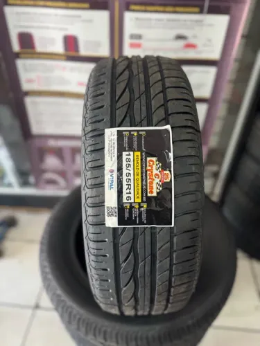 Pneu 185/55/16 Remold Crystone borracha vipal (instalação gratuita)