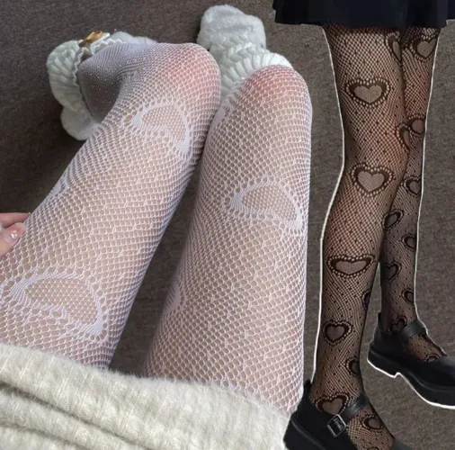 Meias de renda - branca e preta
