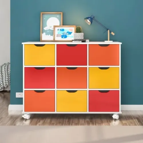 Nicho Organizador 9 Gavetas com Rodízios - Qmovi **novo na caixa**