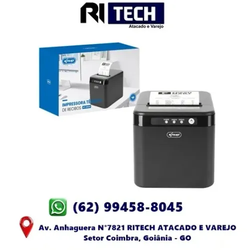 Impressora Térmica de Recibos USB LAN 72mm/s ESC/POS Knup KP-IM609 Windows macOS Linux