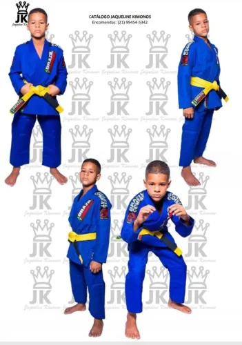 Kimono de Jiu-jitsu trançado infantil unissex  