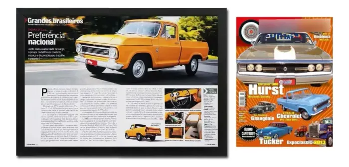 Kit Quadro Chevrolet C10 C14 História Original + Revista - Auto Livraria