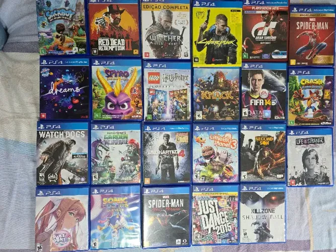 (Leia a descrição) Coleção com 23 Jogos de PlayStation 4 - Vários Gêneros (Midia Física)