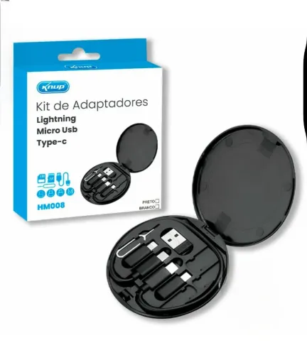 Kit de Adaptadores Knup Lightning Micro USB Type-C