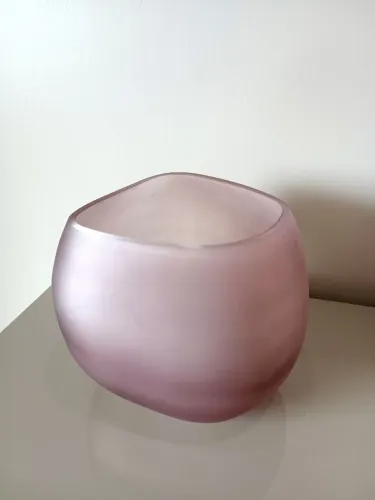 Vaso em vidro fosco