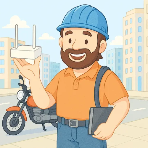 Técnico de moto CEP 027 retirada de equipamentos