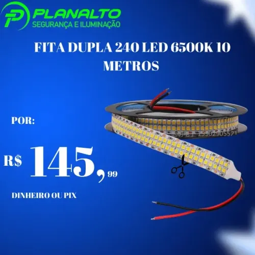 fita de led dupla 240 leds 10 metros