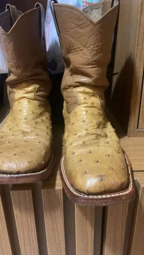 Botas de Couro de Avestruz