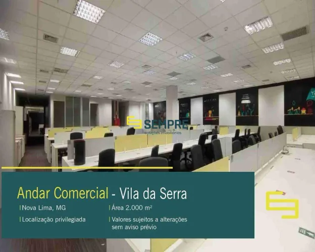 Aluguel de andar corporativo em Nova Lima