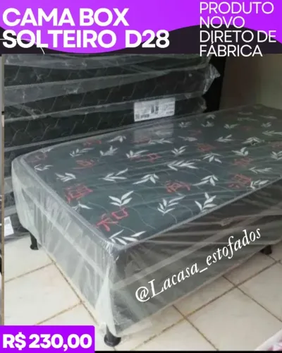 Cama Box Solteiro - 0.88 de Largura