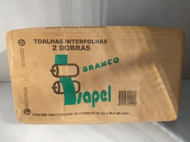 Toalhas Interfolhas 2 Dobras 20x20.5 Isapel Pct c/ 1.000Folhas