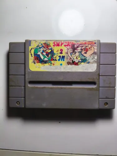 Cartucho Asterix + Super Mario World (Não salva)