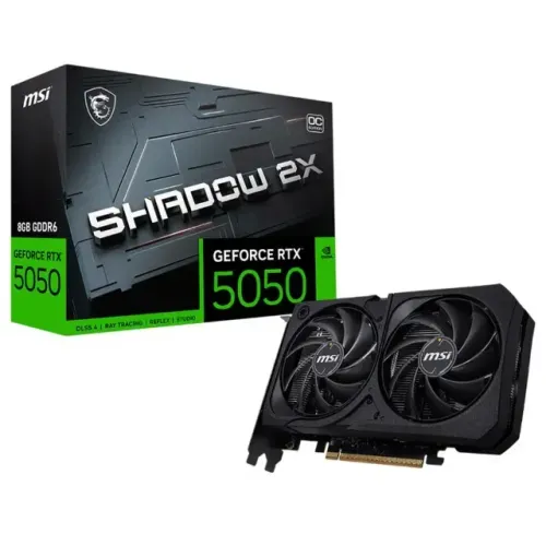 Placa de Vídeo Nvidia GeForce RTX 5050 8GB GDDR6 MSI Shadow 2X Dual Fan 128 Bits - WZetta
