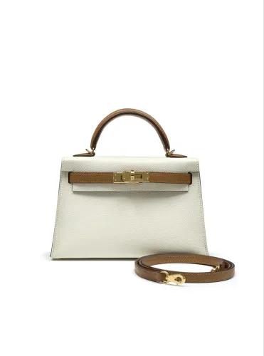 Hèrmes bolsa mini kelly luxo duo color