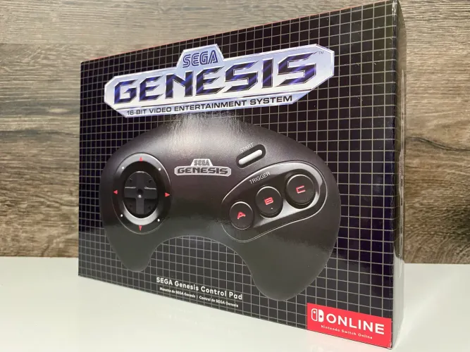 Controle Sega Genesis Mega Drive Nintendo Switch Online Preto