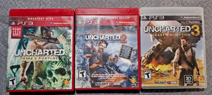 Uncharted: Drake's Fortune, Among Thieves - aceito trocase Drake's Deception - PS3