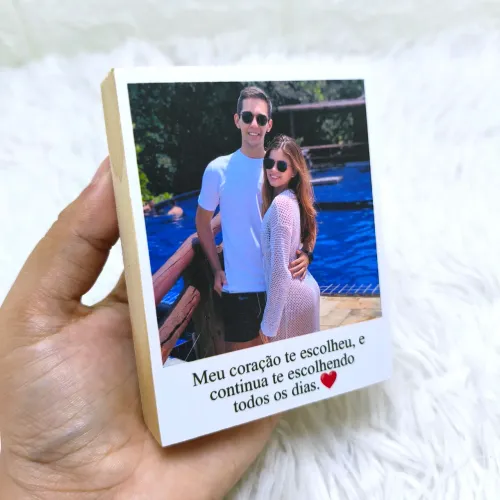 Polaroid Personalizado De Casal, Com foto é Mensagem 