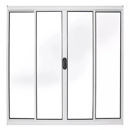 Janela 4 folhas 1,00x1,20 sem grade no alumínio branco