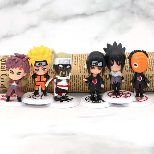 ? Kit Naruto 6 Mini Action Figures 7cm - Coleção Ninja Incrível! ?