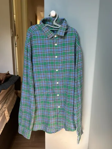 Camisa Colcci Reta Xadrez Verde/Azul - Tamanho P