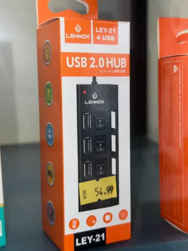 HUB COM 4 USB 2.0 LEHMOX 