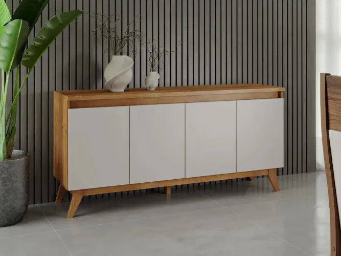 Balcão buffet com  4 portas rústico 