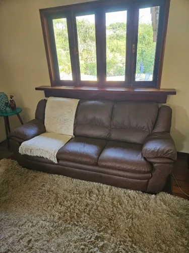 Conjunto de Sofá Estofado Bolero 2 e 3 Lugares - Courino Nozes