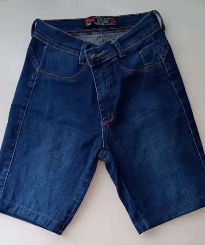 Bermuda jeans feminina