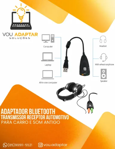 Adaptador Audio Usb Externo Placa De Som usb 5hv2 Pc Notebook