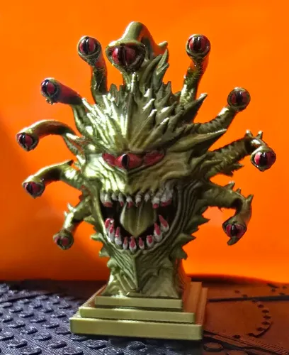 miniatura rpg beholder dnd fantasy personagem dungeons & dragons monstro olho flutuante