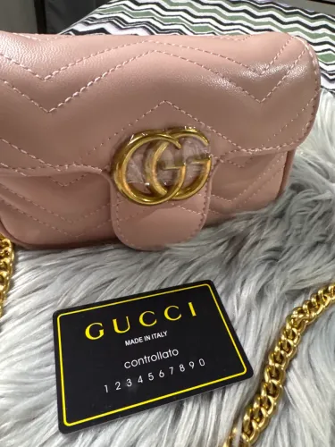 Bolsa Gucci Rose nude linha premium