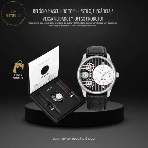 Relógio Masculino TOMI - Estilo, Elegância e Versatilidade em um só produto!