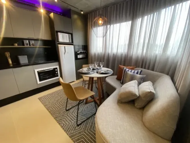 ÉVLON - Studio com área externa 100% mobiliado e equipado - 31,59m² - Studio 407