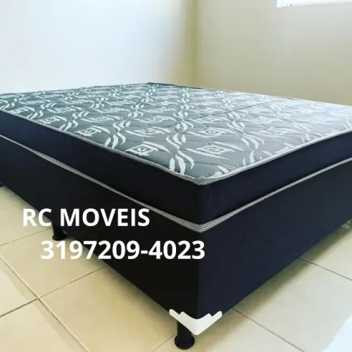 Cama Casal OrthoBox com Colchão D33 - Madeira Eucalipto