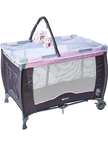 Berço portátil infantil com mosquiteiro