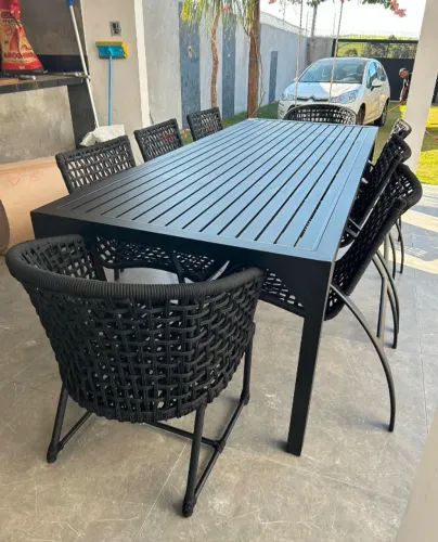 CONJUNTO MESA PARA VARANDA - 8 CADEIRAS