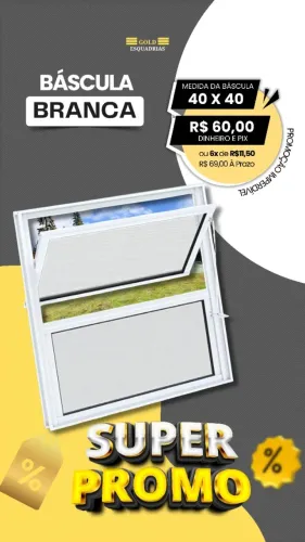 BÁSCULA 40X40 ALÚMINIO BRANCO - PROMOÇÃO IMPERDIVEL