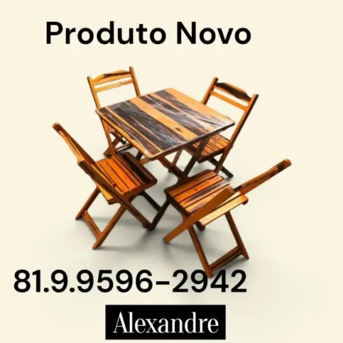 Mesas com Verniz e na cor Preta. Bar/Restaurante/Lanchonete