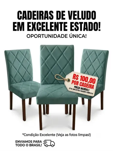 Cadeira de veludo azul