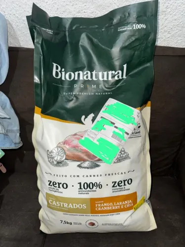 ? VENDO RAÇÃO BIONATURAL PRIME - 7,5 KG