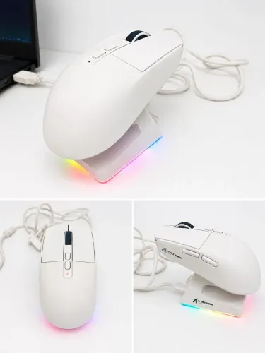 Mouse game sem fio Attack Shark x6 Ultraleve com base de carregamento magnético RGB