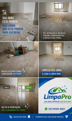 Limpeza pós obra e mudanças