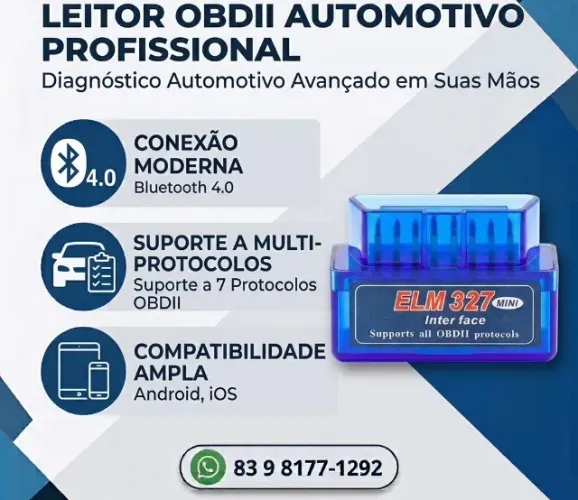 Leitor OBD2 V2.1 Scanner Automotivo